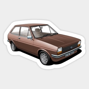 Ford Fiesta Mk 1 in roman bronze Sticker